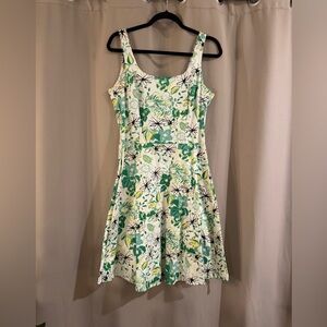 Breakin Loose Floral Green and White Dress